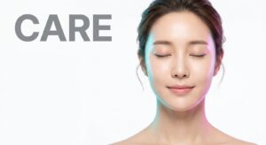 시술 후 회복 및 케어를 상징하는 평온한 표정의 모델